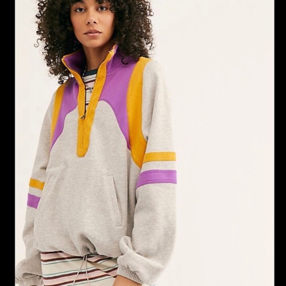 Free People Pullover | Color Me Rad | Quarter Zip